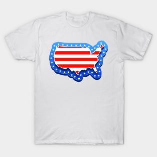 🔥 🇺🇸 4th of July Map 🇺🇸 🔥 T-Shirt